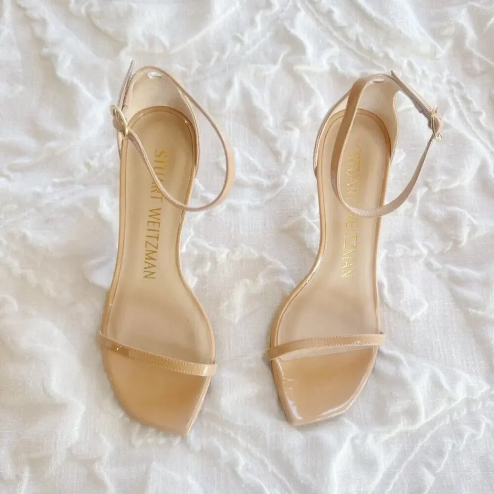Stuart Weitzman Nudistcurve 75 High Heel Sandals Size 6